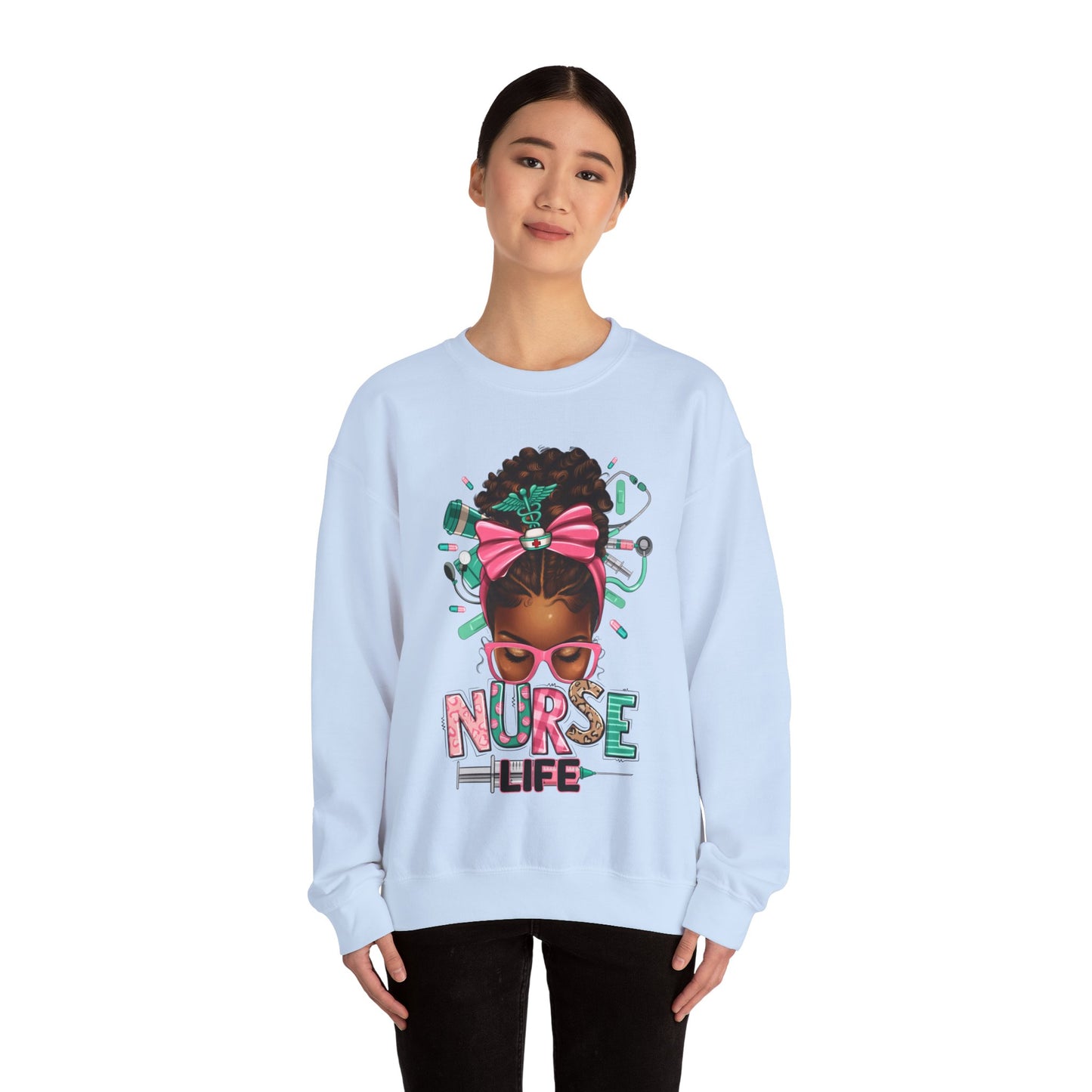 Unisex ''Nurse Life" Heavy Blend™ Crewneck Sweatshirt