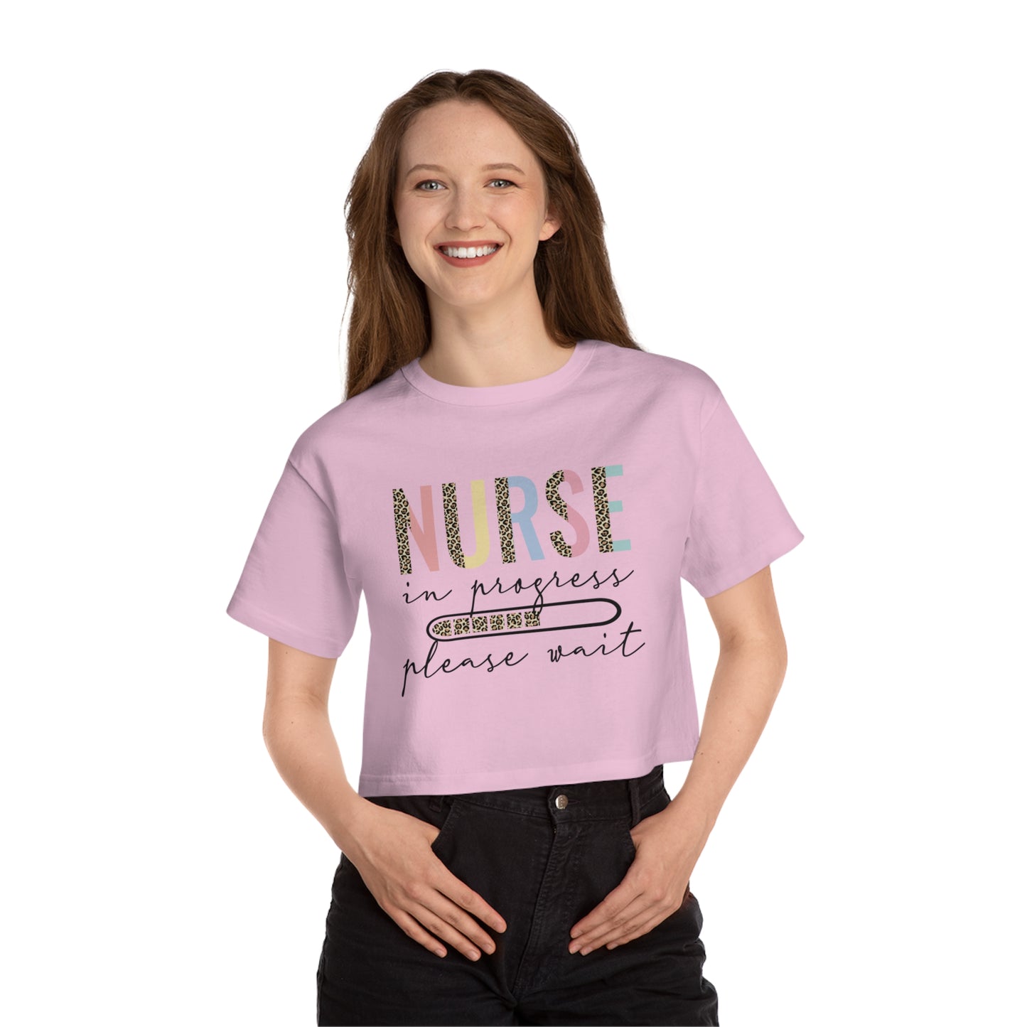 Champion Women's "Nurse In Progress" Heritage Cropped T-Shirt