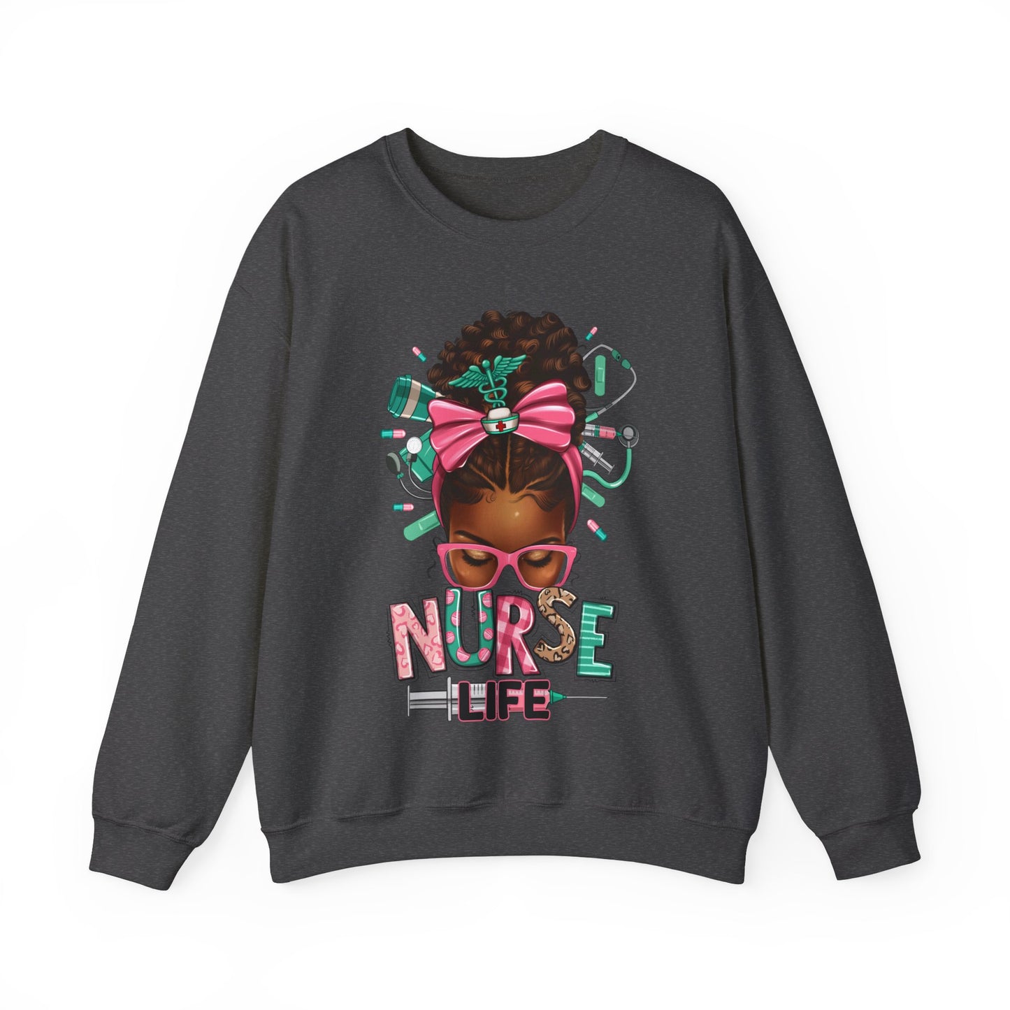 Unisex ''Nurse Life" Heavy Blend™ Crewneck Sweatshirt