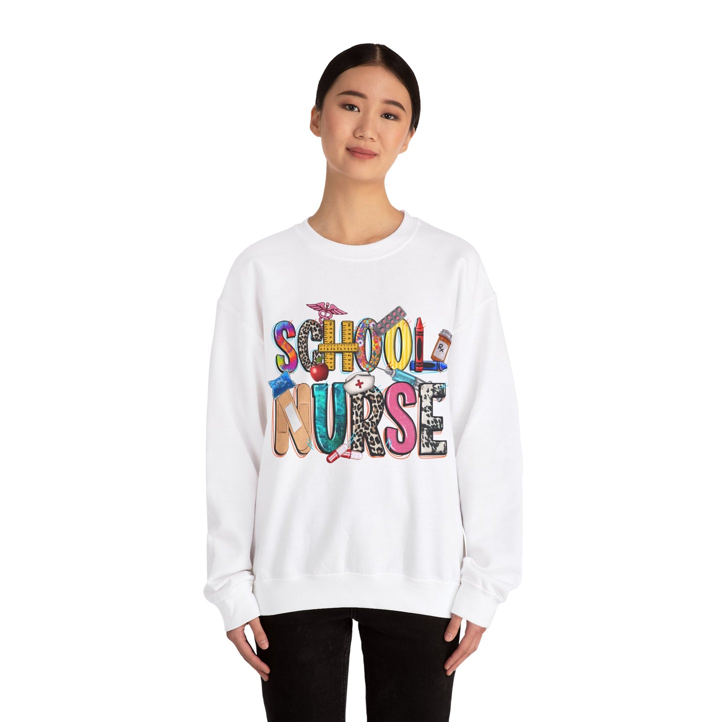 School Nurse Unisex Heavy Blend™ Crewneck Sweatshirt