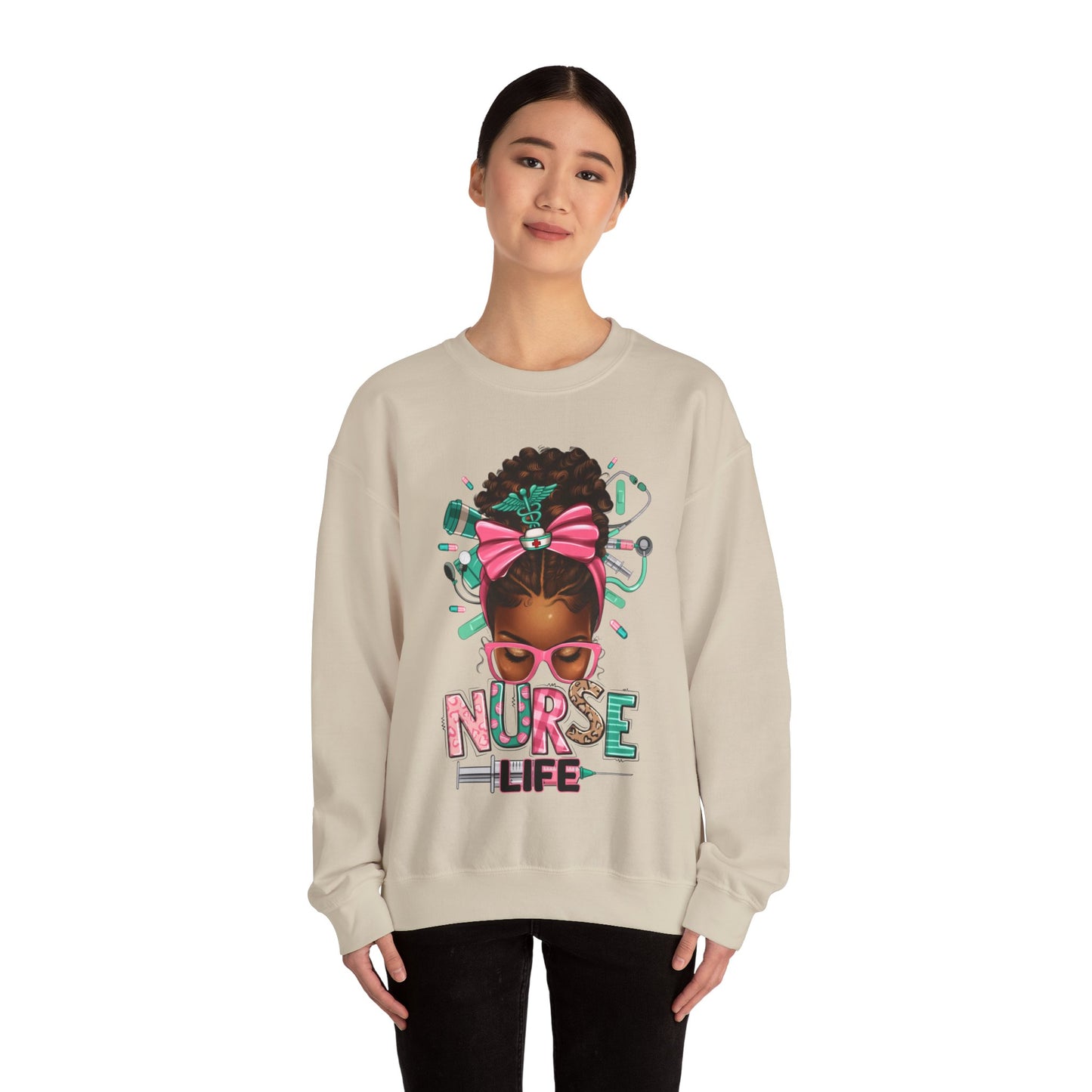 Unisex ''Nurse Life" Heavy Blend™ Crewneck Sweatshirt