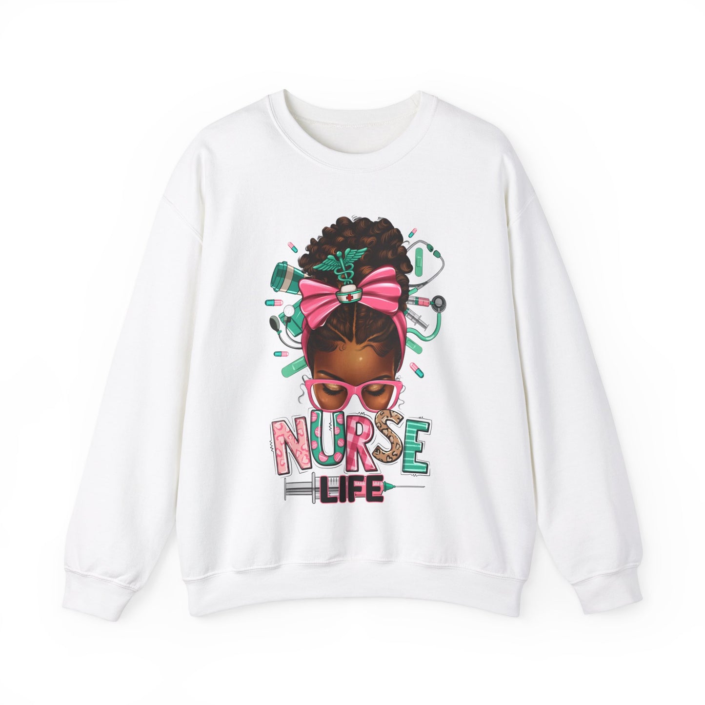 Unisex ''Nurse Life" Heavy Blend™ Crewneck Sweatshirt