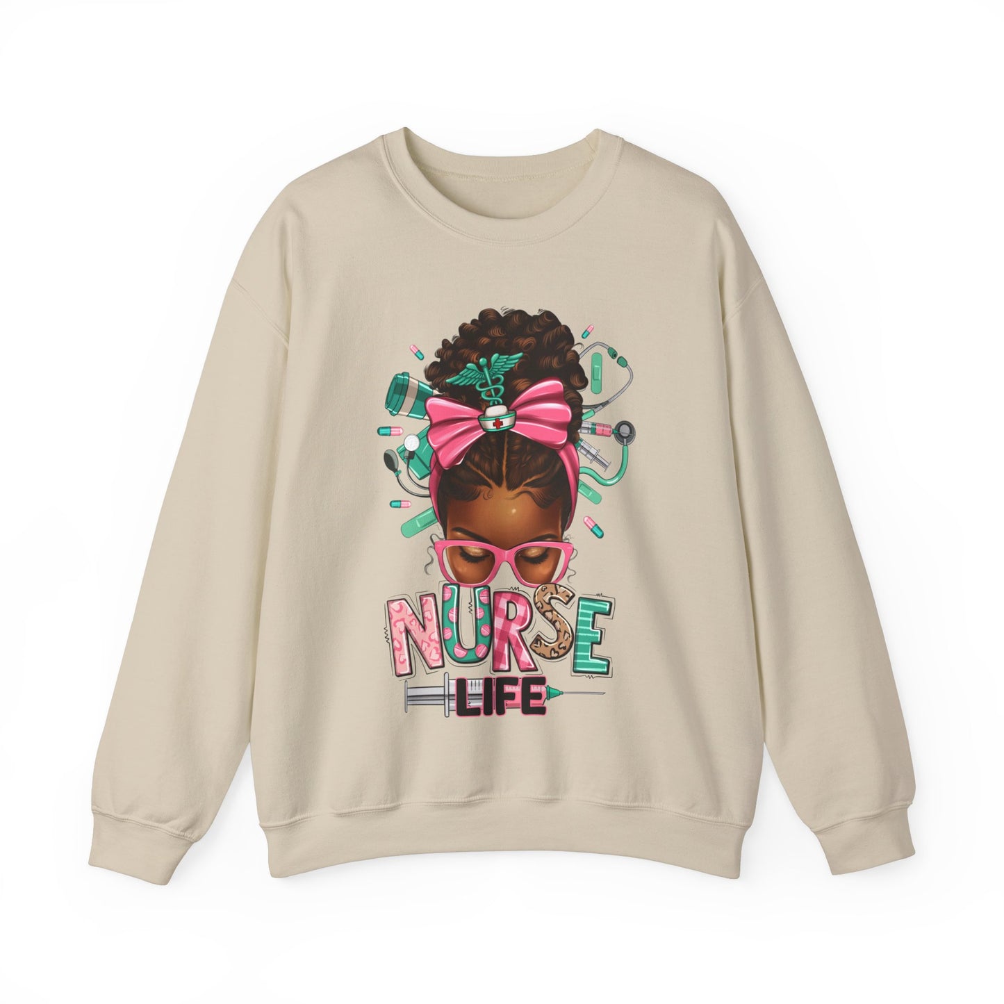 Unisex ''Nurse Life" Heavy Blend™ Crewneck Sweatshirt