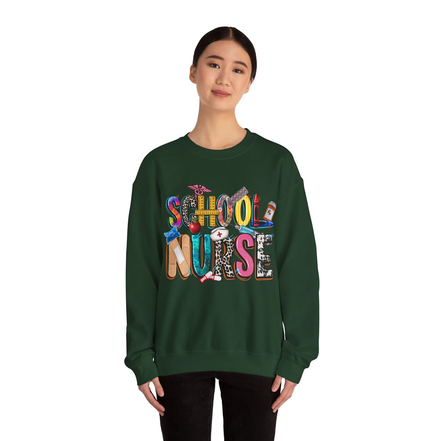 School Nurse Unisex Heavy Blend™ Crewneck Sweatshirt