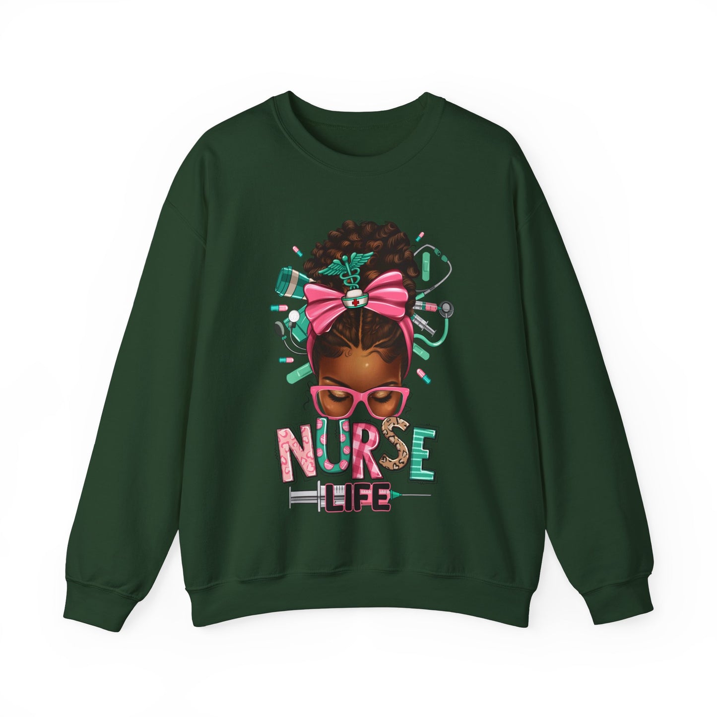 Unisex ''Nurse Life" Heavy Blend™ Crewneck Sweatshirt