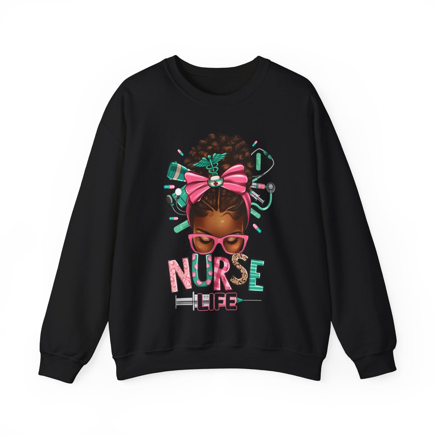 Unisex ''Nurse Life" Heavy Blend™ Crewneck Sweatshirt