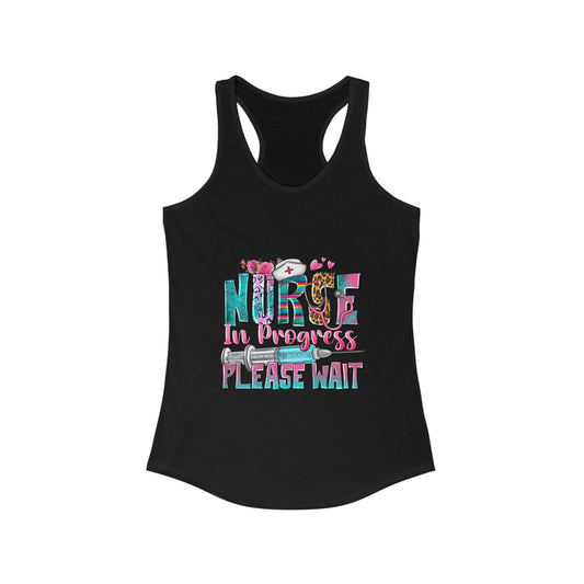 Nurse In Progress Women's Ideal Racerback Tank