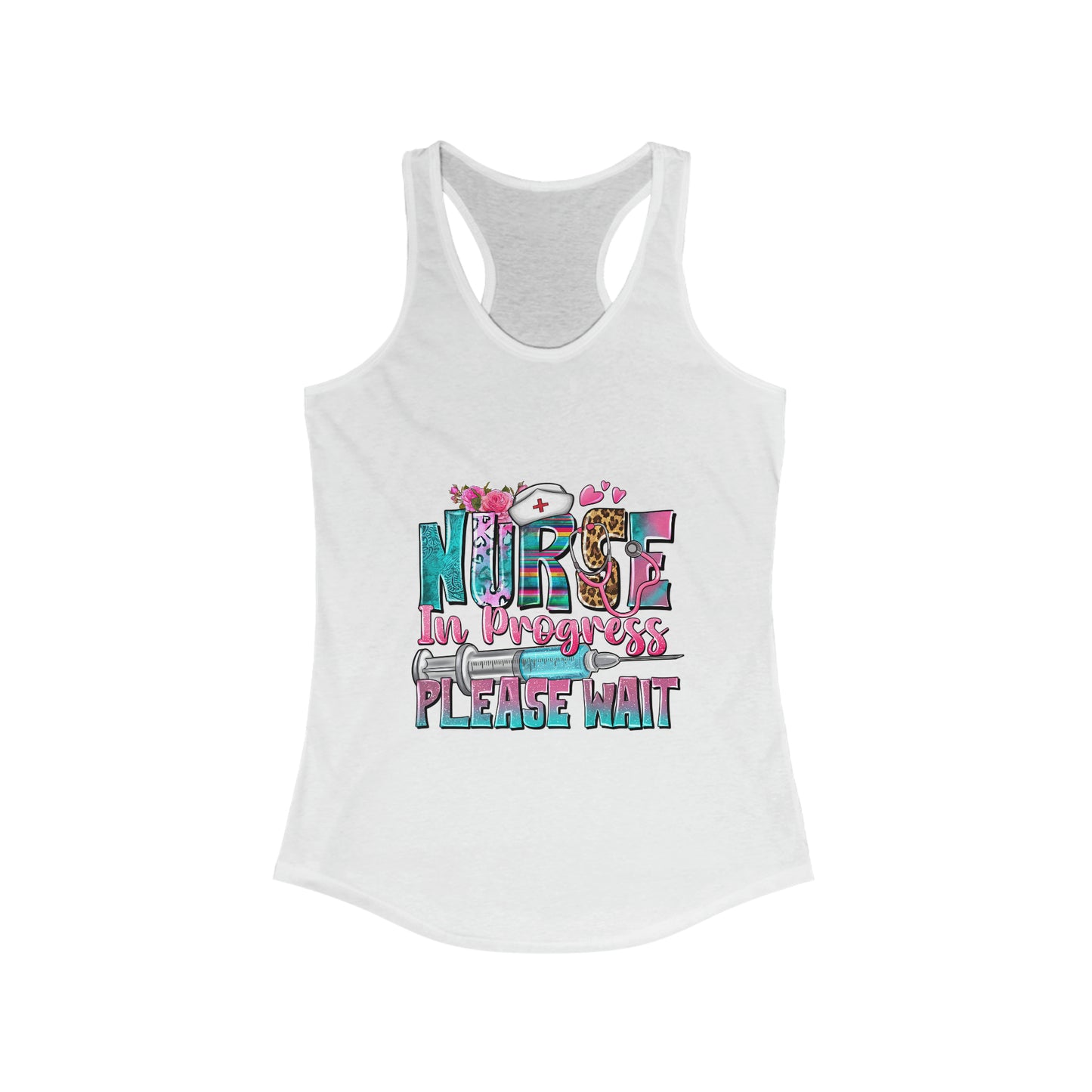 Nurse In Progress Women's Ideal Racerback Tank