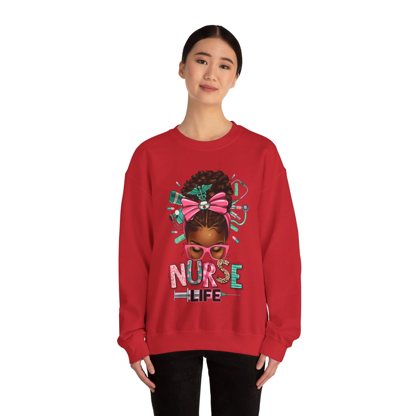 Unisex ''Nurse Life" Heavy Blend™ Crewneck Sweatshirt