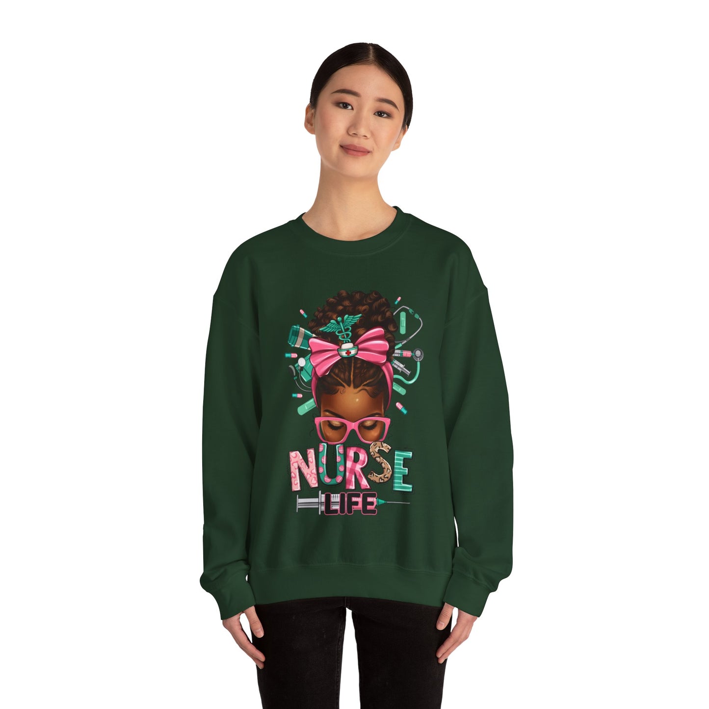 Unisex ''Nurse Life" Heavy Blend™ Crewneck Sweatshirt