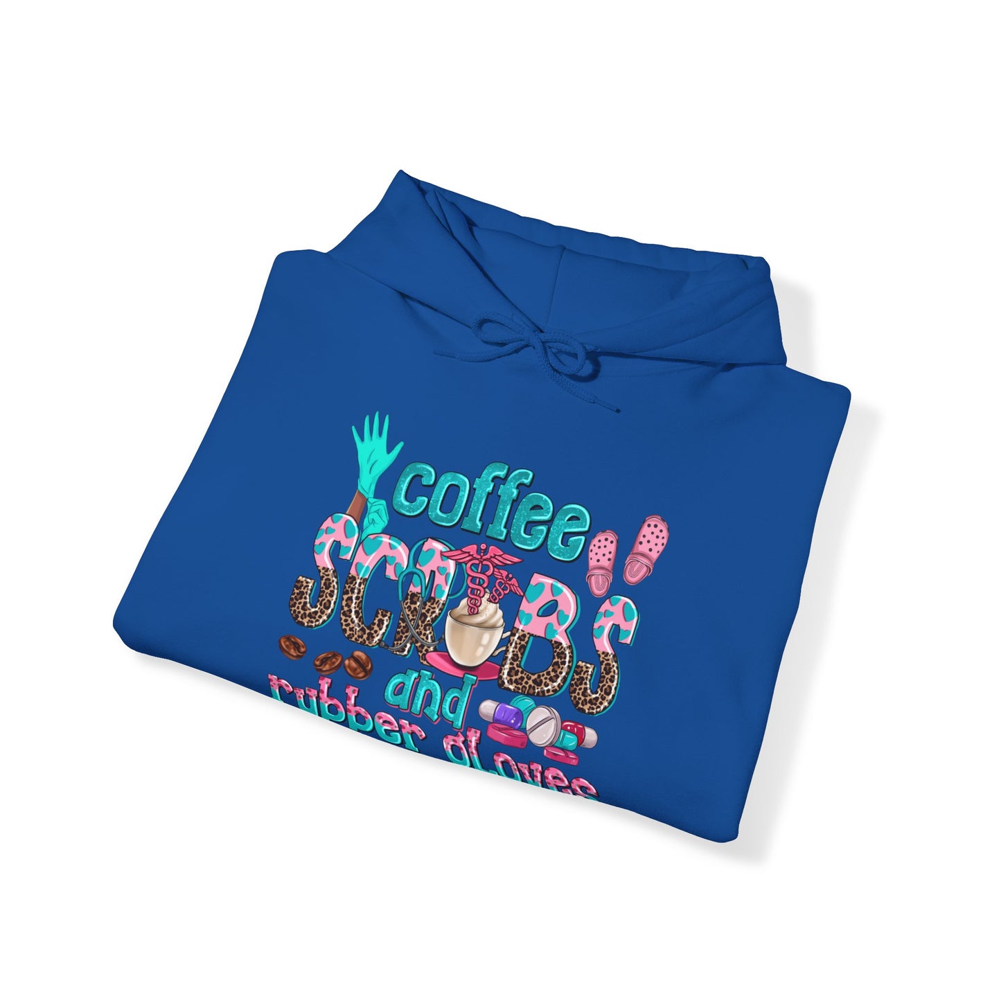 Unisex "Coffee Scrubs and Rubber Gloves" Heavy Blend™ Hooded Sweatshirt