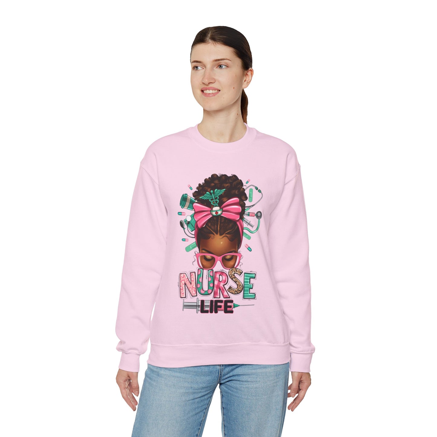 Unisex ''Nurse Life" Heavy Blend™ Crewneck Sweatshirt