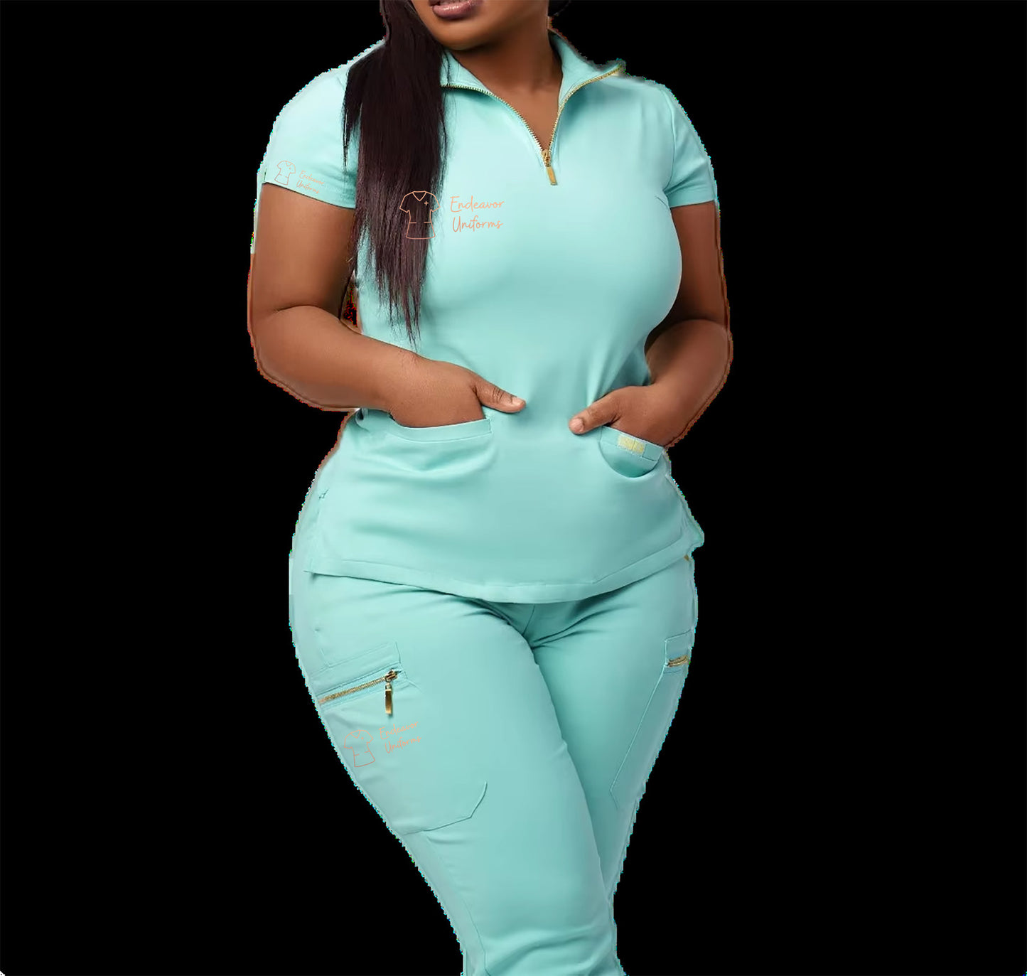 Brittany Blue Scrub Set